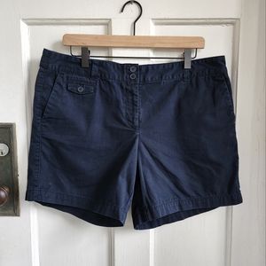 LOFT Navy 100% Cotton Shorts, Sz 12